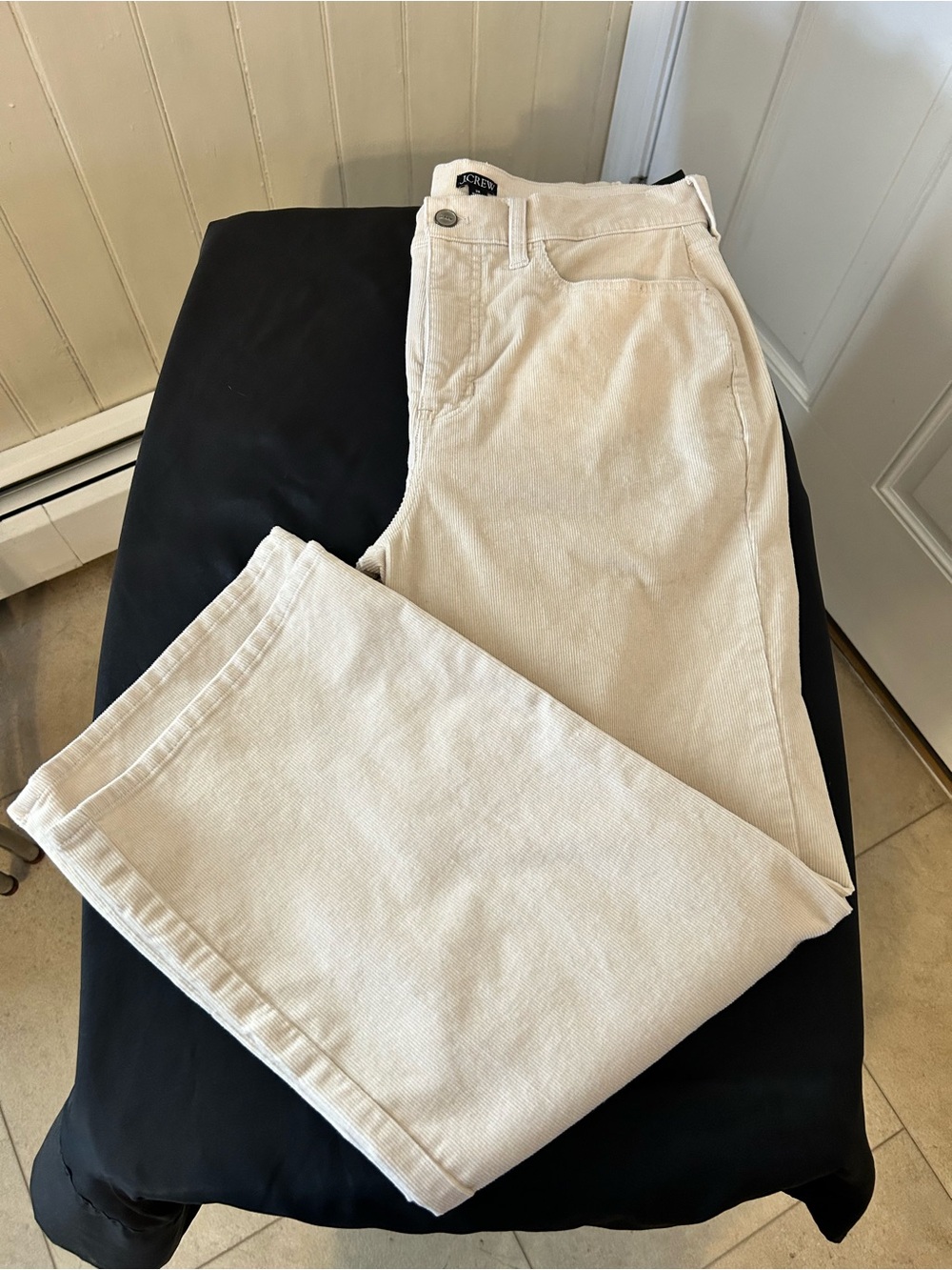 J. Crew Woman’s Slim-Wide In Corduroy Pants Pale Bone Size 28